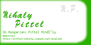 mihaly pittel business card